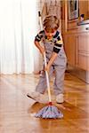 Child Mopping Floor
