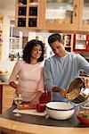 Couple Preparing Dinner