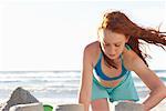 Girl Making Sandcastles