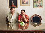 Portrait of Mother and Son in Dining Room