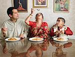 Grandmother, Son and Grandson at Dining Room Table