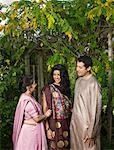 Mother, Son and Daughter Outdoors