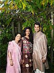 Mother, Son and Daughter Outdoors