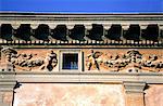 Italy, Rome, frieze on a palace wall