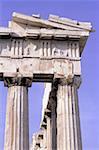 Greece, Athens, the Acropolis, detail of the Parthenon