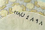 Extreme close-up of bank note