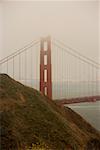 Traffic moving on a bridge, Golden Gate Bridge, San Francisco California, USA