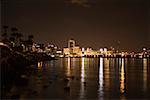 Panoramic view of a city at night San Diego, California, USA