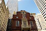 Low angle view of buildings in a city, Boston, Massachusetts, USA