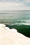 High angle view of a rock formation on a waterfront, La Jolla Reefs, San Diego, California, USA