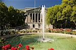 Fountain in front of a government building