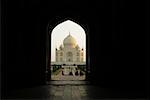 Monument seen through an arch, Taj Mahal, Agra, Uttar Pradesh, India