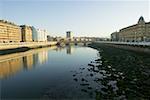 Buildings on the both sides of a river, Spain