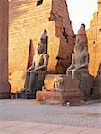 Two statues in a temple, Temple Of Luxor, Luxor, Egypt