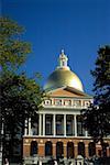 Façade d'un bâtiment, State House de Boston, Massachusetts, USA