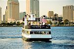 Rear view of a ferry boat, San Diego Bay, San Diego, California, USA