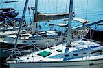 Yachts docked at a harbor, Boston Massachusetts, USA