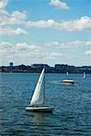 Segelboot in Wasser, Boston, Massachusetts, USA