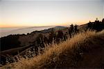 Vue panoramique sur la mer au crépuscule, Californie, USA