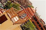 High Angle View of Pavillon, City Palace Complex, Stadtpalais, Jaipur, Rajasthan, Indien