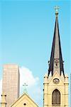 Low angle view of a church, Chicago, Illinois, USA