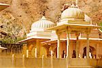 Low angle view of domes of a palace, Royal Gaitor, Jaipur, Rajasthan, India