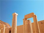 Low angle view of columns in front of a building, Egypt