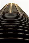 Low angle view of a building in a city, Marina City Complex, Chicago, Illinois, USA