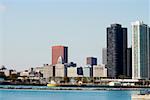 Wolkenkratzer entlang See, Lake Michigan, Chicago, Illinois, USA