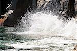 Waves crashing against a rock formation, La Jolla Reefs, San Diego, California, USA