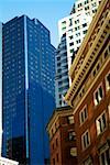 Low angle view of buildings in a city, Boston, Massachusetts, USA