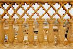 Gros plan d'une calandre sculptée, Rajmahal, Jaisalmer, Rajasthan, Inde