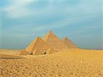 Pyramids on a landscape, Giza Pyramids, Giza, Cairo, Egypt