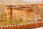 Façade de la périphérie d'un fort Jaigarh Fort, Jaipur, Rajasthan, Inde