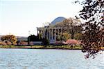 Jefferson memorial across the Tidal Basin, Washington DC, USA