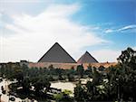 Clouds over pyramids, Giza Pyramids, Giza, Cairo, Egypt
