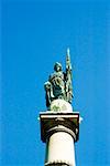 Vue d'angle faible du Statue de la guerre de sécession, Boston, Massachusetts, USA