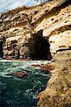 Low angle view of a cliff, La Jolla Reefs, San Diego Bay, California, USA
