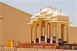Pavillons in einem Palast, City Palace Complex, Stadtpalais, Jaipur, Rajasthan, Indien