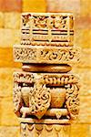 Gros plan d'une colonne, Rajmahal, Jaisalmer, Rajasthan, Inde