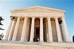 Low angle view of the Thomas Jefferson Memorial, Washington DC USA