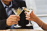 Couple with martinis