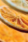 Close-up of dried slices of lemon