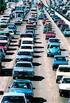 Traffic on San Diego freeway in west Los Angeles , California