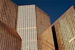 Closeup of Massive office buildings from the United Nations in New York