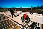 Carpenters working on new home in Prince Georges County , Maryland