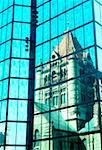 Trinity Church reflected in , high rise, Boston, MA