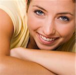 Close-up of a young woman smiling