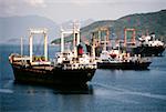 Ships in Nha Trang harbor, Vietnam