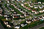 Aerial view of suburban housing in Maryland